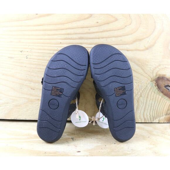 New Jambu Sandals Womens 9M Black Leather Odysseus Slip On Shoes - Picture 6 of 7